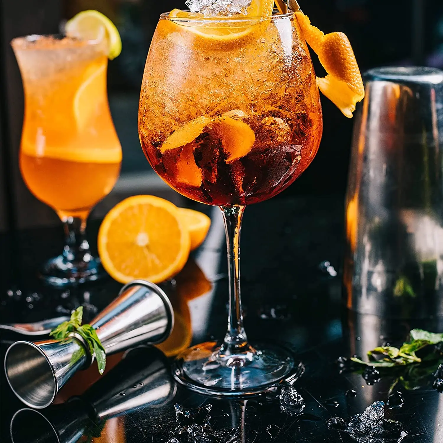 Durable Factory Direct Transparent Double Cocktail Jigger Food Grade Measuring Cup PC Plastic Cocktail Bar Jigger