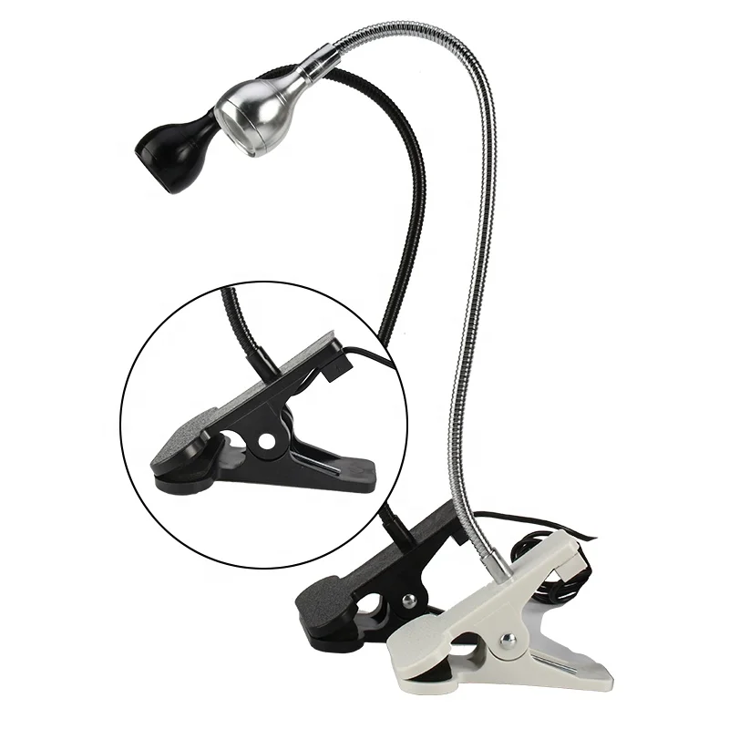 UV Led Lamp Purple Light Flexible Metal Tube USB Mini UV Gel Curing Ultraviolet Lights Desk Lamp Nail lamp Dryer Clip On Desk