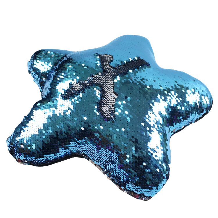 
Heart shaped kids decorative sublimation heart sequin pillow 