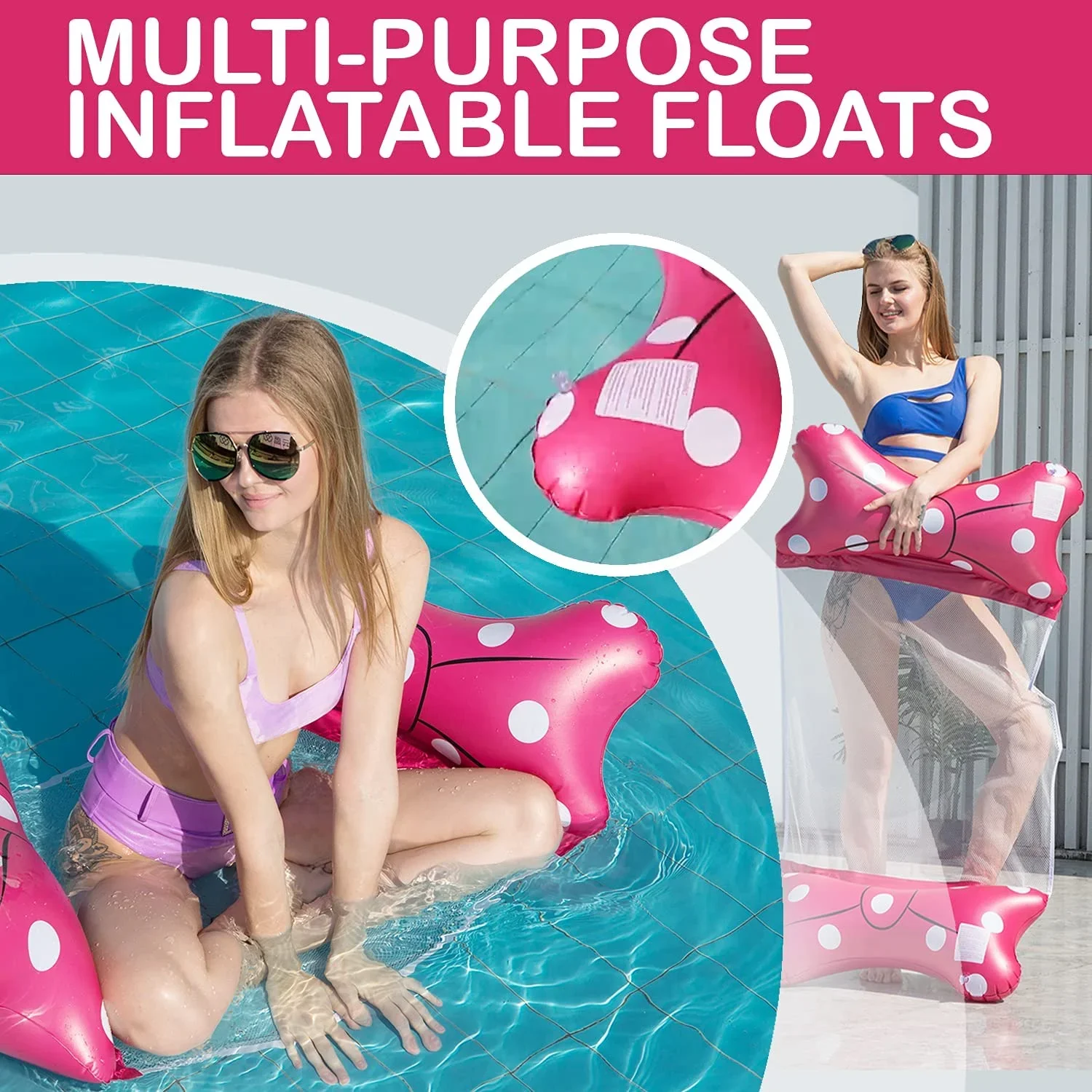 Hot wholesale PVC Inflatable Pink Pool Float For Fun Swimming Pool Toy