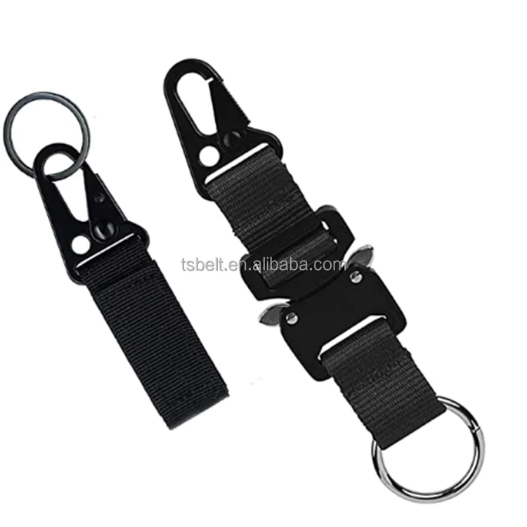 Factory Outdoor Belt Keeper With Carabiner Clip Hook Loop
