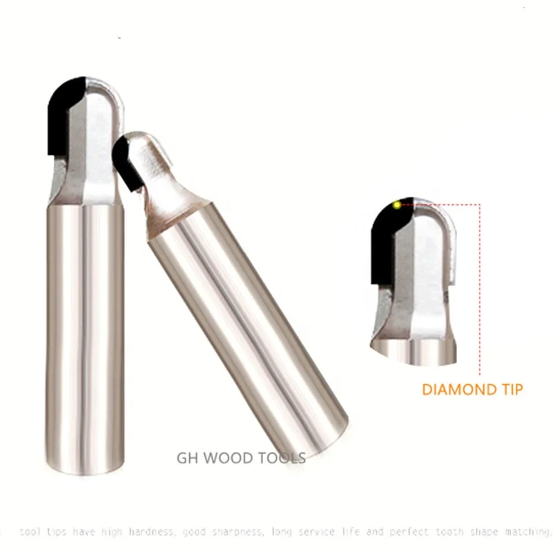 Diamond woodworking tools cove box bit PCD Round Nose router bits for wood furniture circular arc cutter