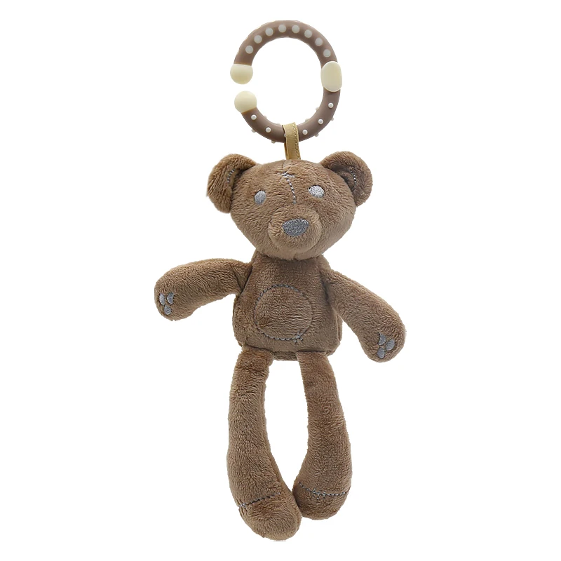 Baby stuffed animal bed hanging white gray bunny plush rabbit toy