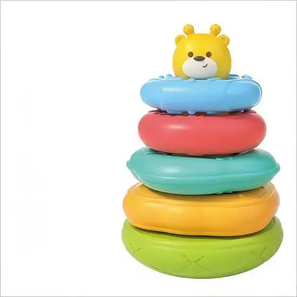 Stacking Ring Rainbow Tower Infant 6-12 Months Early Educational Folding Ring Toys