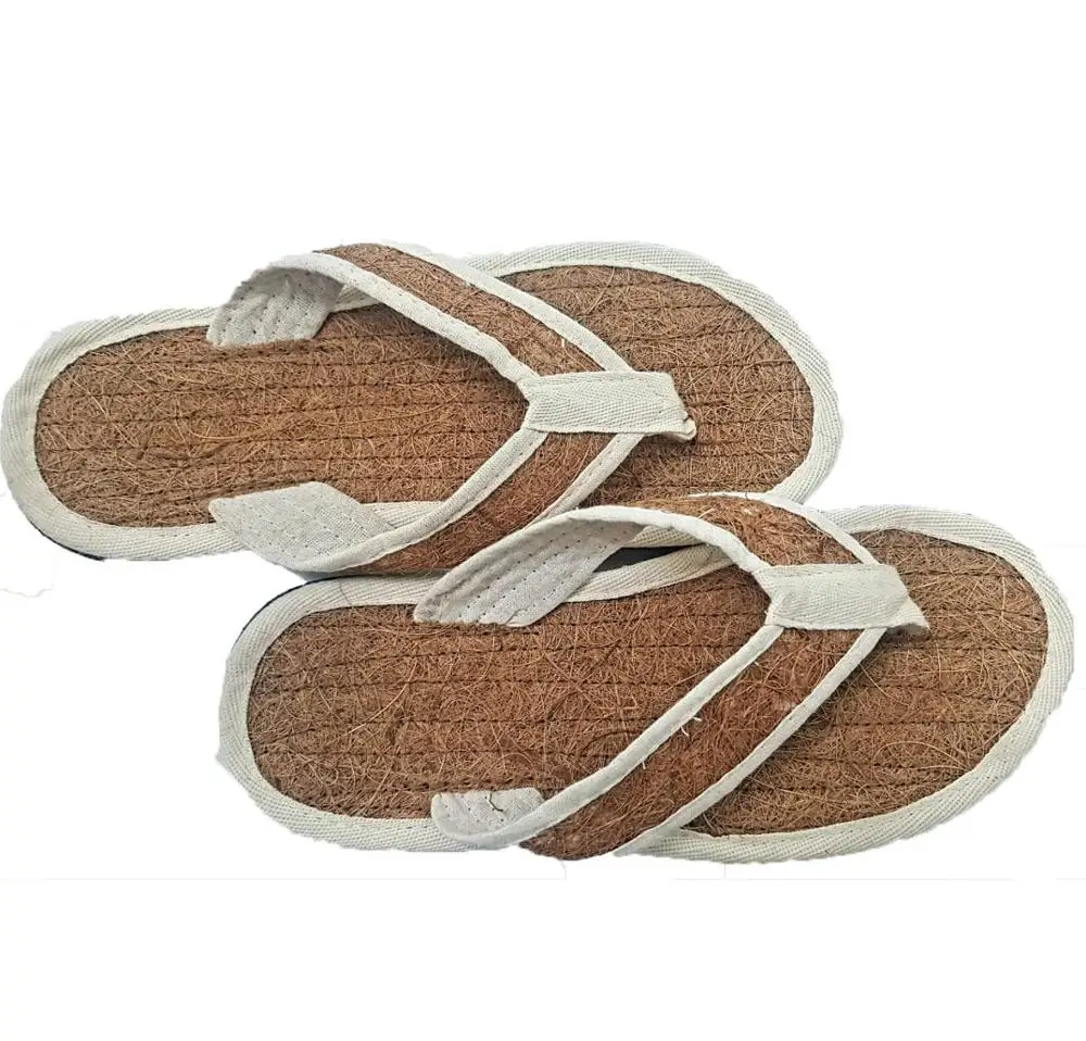 Wholesale natural coir slipper/ handmade flip flop/ slipper sandal made from coconut  WS0084587176063