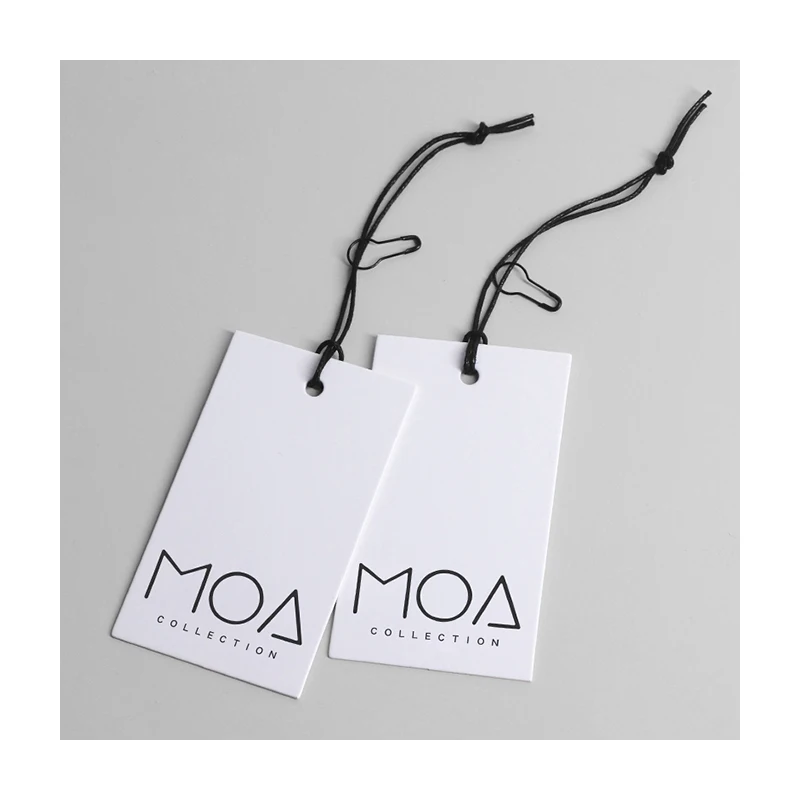 Custom Eco-friendly Logo Swing Tags Garment Paper Tag Professional Manufacturer Custom logo Paper Clothing Hang Tags