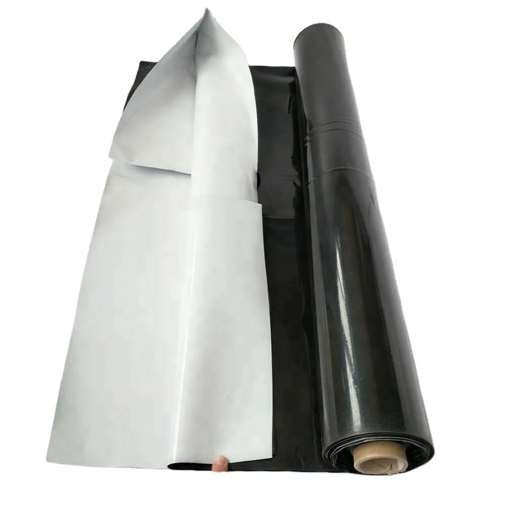 Mushroom greenhouse plastic cover panda film 8 mil Black white Agricultural film UV treated 10 m wide poly plastic sheet