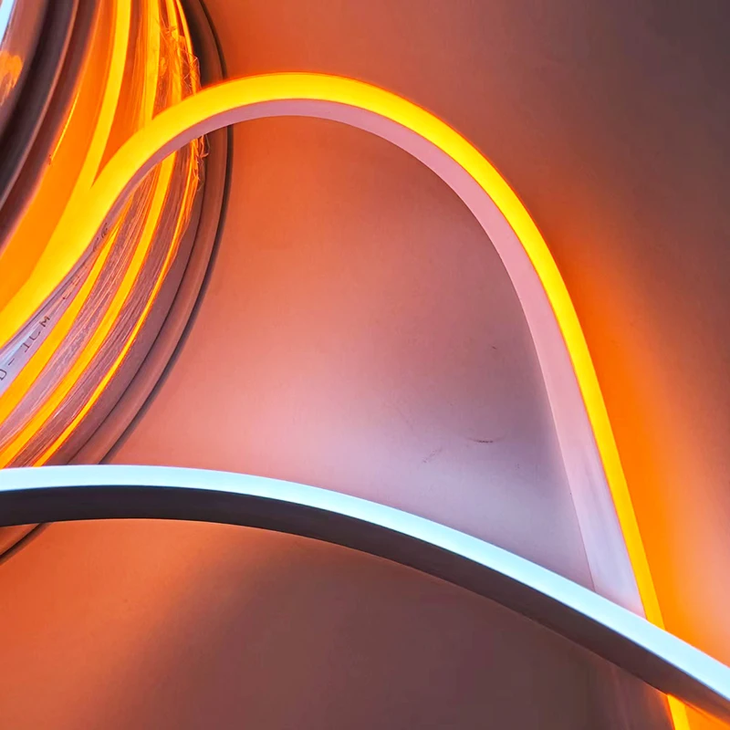 Economical Cuttable 1cm LED Neon Flexible Strip Blue Yellow Orange Colorful Emitting IP67 Garden Bedroom Landscape Custom Copper