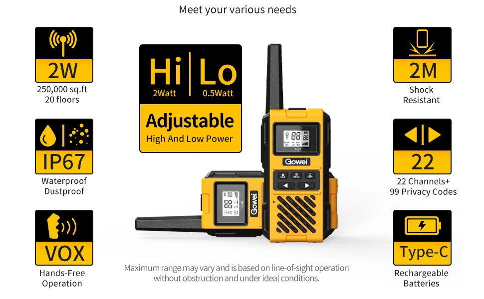 IP67 handheld transceiver walkie talkie waterproof walkie talkie audio intercom system