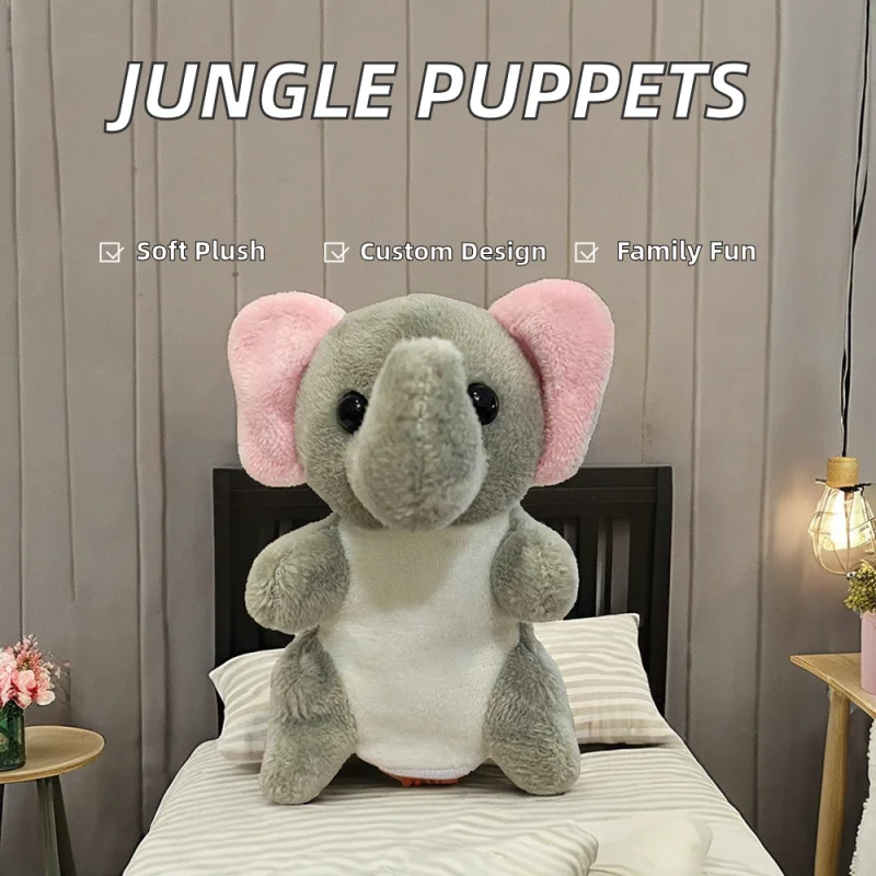 High-Quali Custom Soft Plush Animal Horse Finger Puppet Popular Educational Stuffed Toy Gift for Kids Puppets & Puppet Theaters