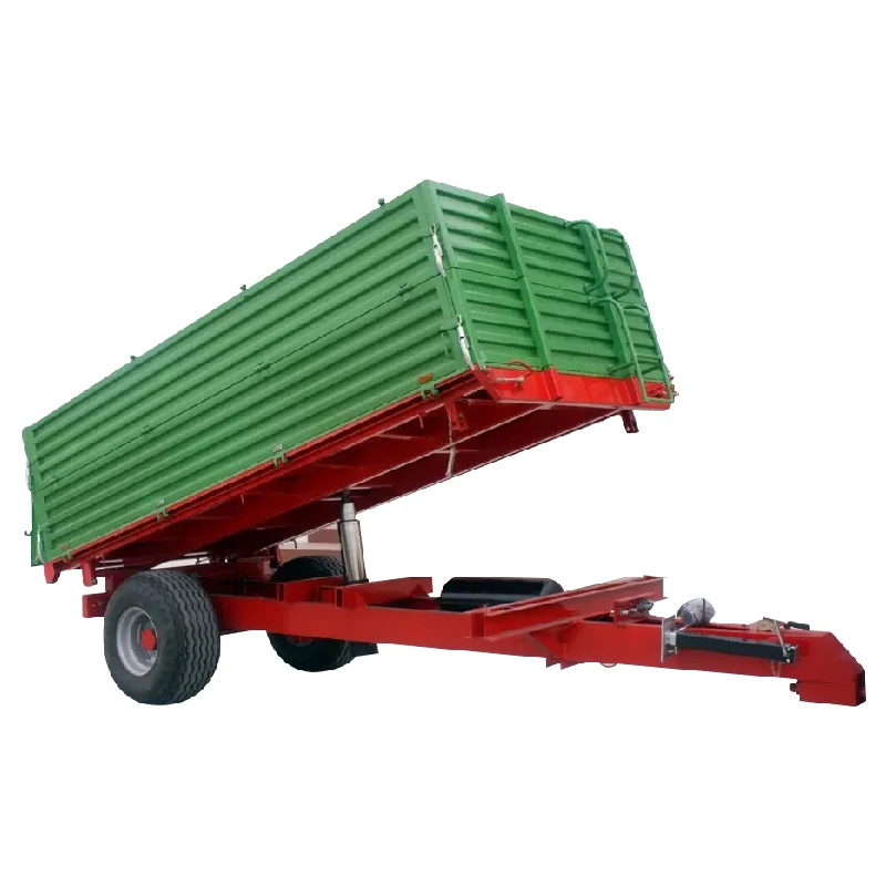 China High Quality 5-10 Tons Hydraulic Tipping Trailer  Farm Tractor Trailer