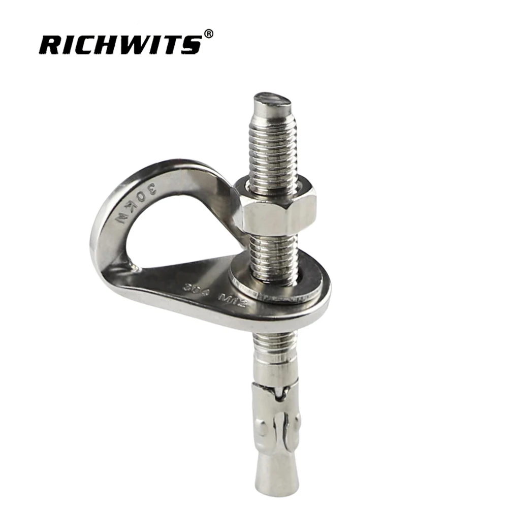 Stainless Steel Anchor Set Hanger Expansion Screw Piton for Climbing Mountaineering Rock Climbing
