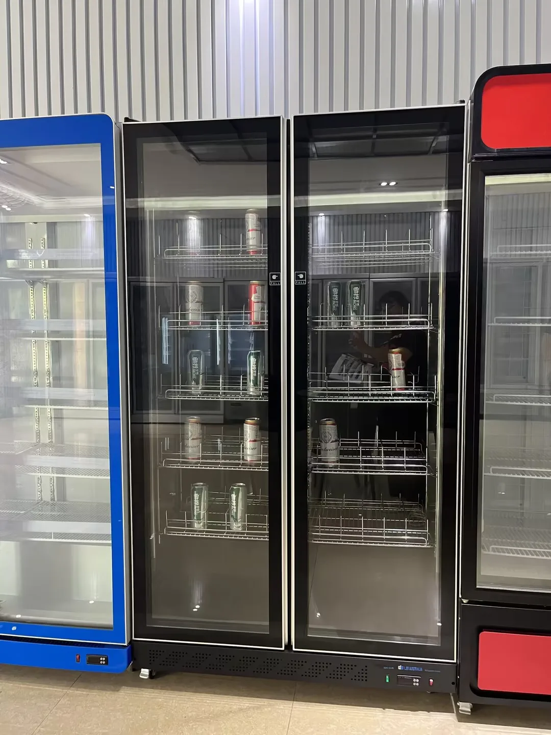Hot Wholesale Upright Freezer Commercial Glass Door Display Freezer Guangdong Refrigerator Freezer