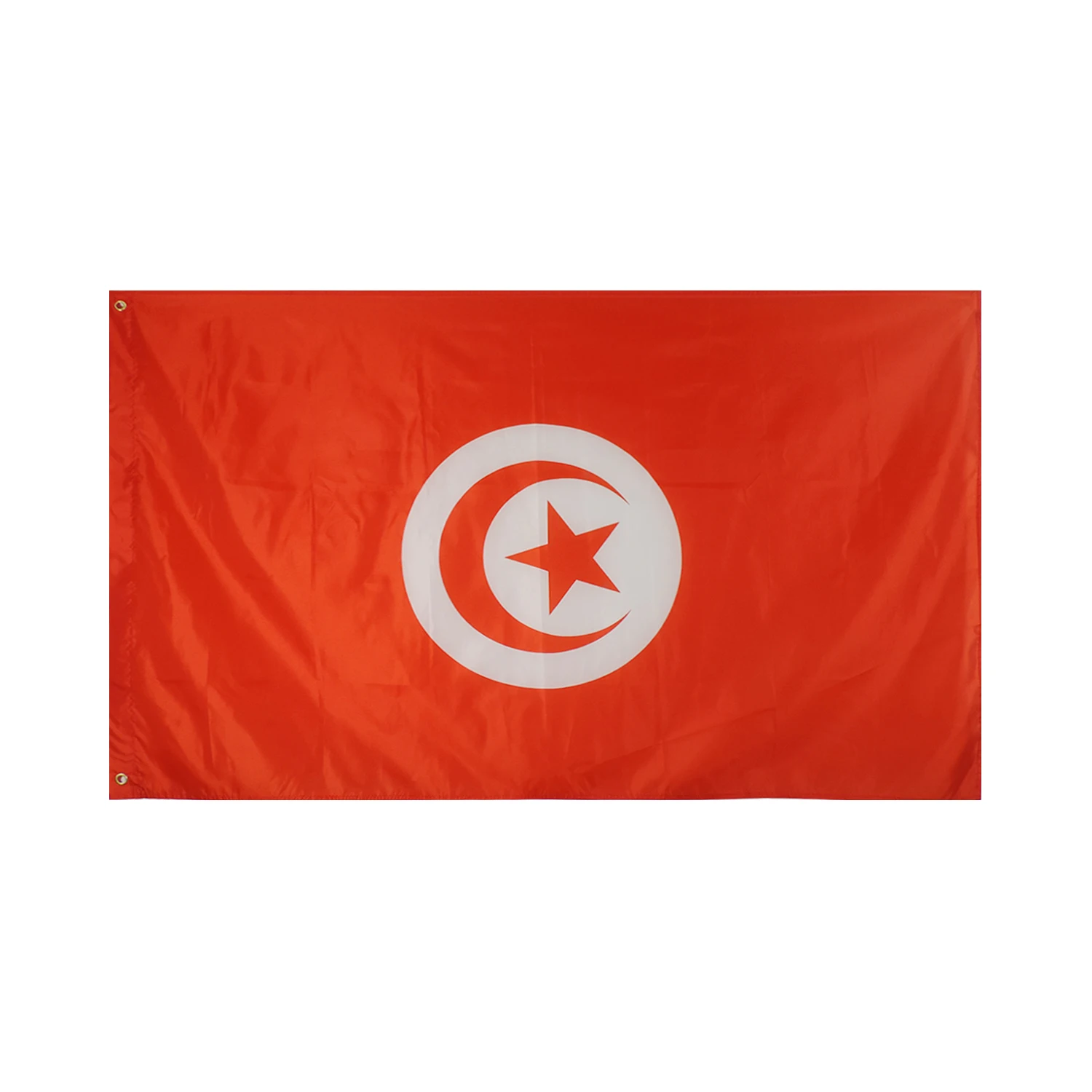 Ready To Ship New Hot Top Quality Free Sample Election Outdoor Flying Double Stitching With Two Grommets Tunisia Flag