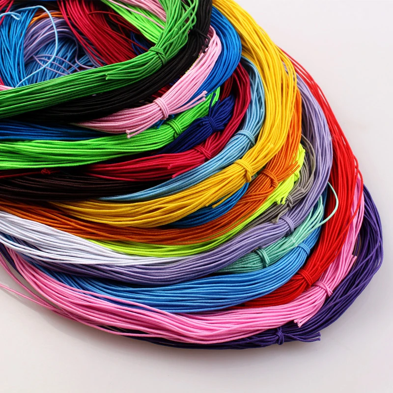 Wholesale 20m 1mm Polyester Elastic Thread in Various Colors for Jewelry Making & Cord Chain Wire Findings