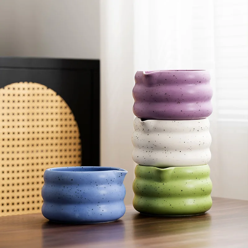 Matte White Ceramic Matcha Tea Bowl with Pouring Spout Ceremonial Accessories Matcha Tea Cup Set Ceremony Chawan Matcha Bowl