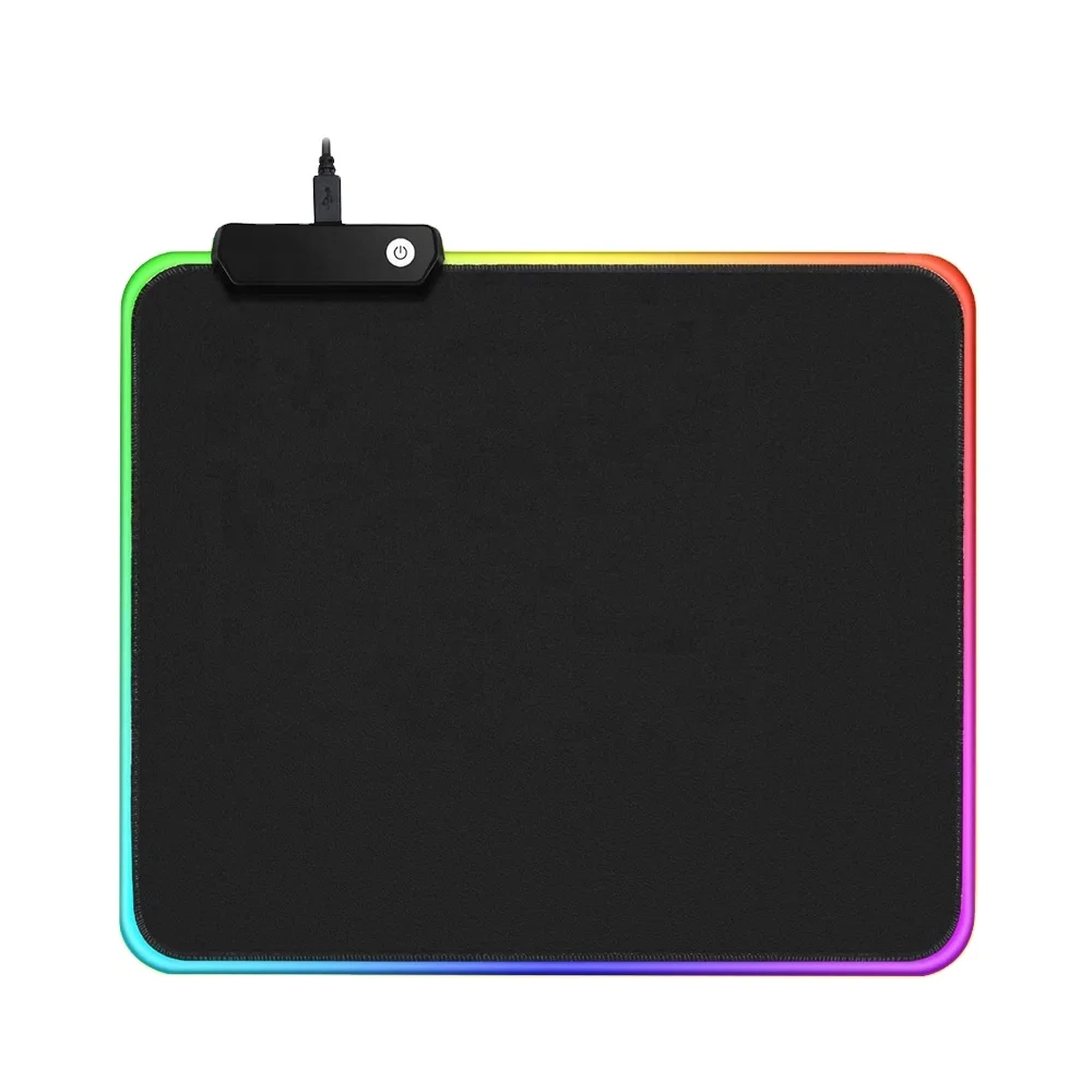 Custom Logo Printed Sublimation XL XXL Large Big Rubber RGB LED Black Anime Gaming Mouse Pad Mat For Gamer