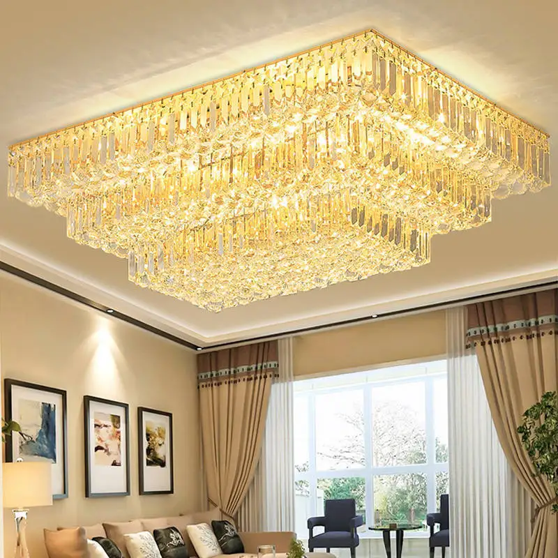 Living Room Lustre Large Design Led Modern Luxury Ceiling Light Crystal Ball Chandeliers & Pendant Lights
