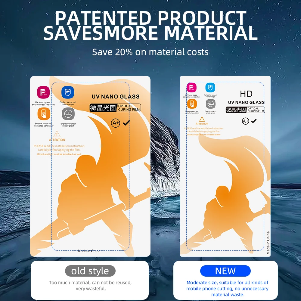 Explosion-Proof Uv Light Nano Liquid Screen Protective Film Hd Soft Uv Curing Glass Film For Hydrogel Machine