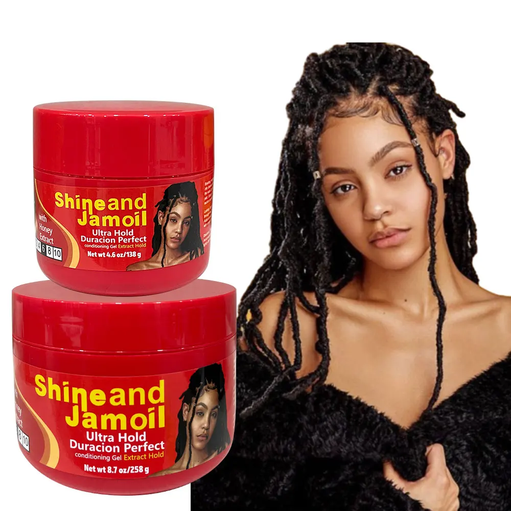 Wholesale Cheap Top Quality Ultra Strong Hold Shine N Jam Women Braiding Conditioning Shining Edge Hair Gel Wax For Woman
