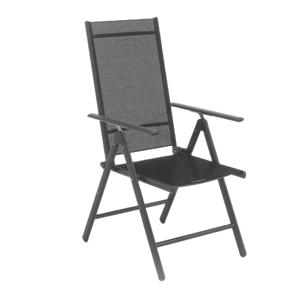 2023 Outdoor Garden High-Back Aluminum Adjustable Chair 7 Position Padded Folding Chair  Leisure Outdoor chair