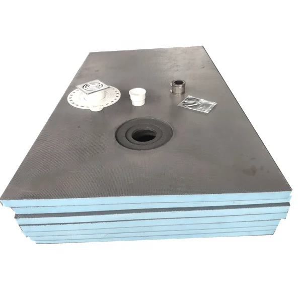 pre-sloped XPS Shower Tray shower pan with drain underlay tile for bathroom, shower system
