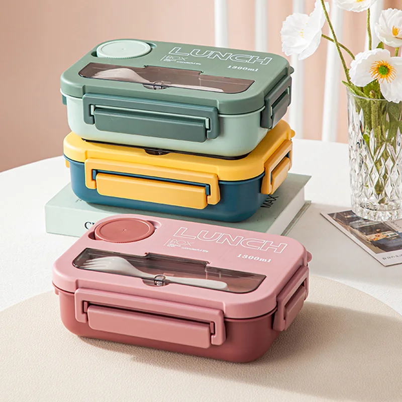 Hot Sale Four Compartments Plastic Lunch Box For Kids