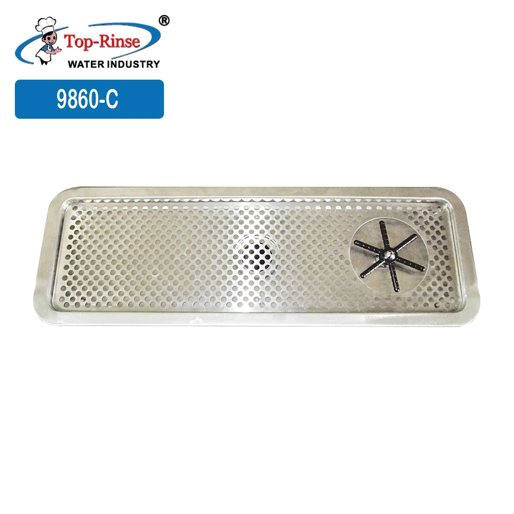 Commercial kitchen Equipment Built-in Stainless Steel Drainer Tray with Rinser Glass Rinse