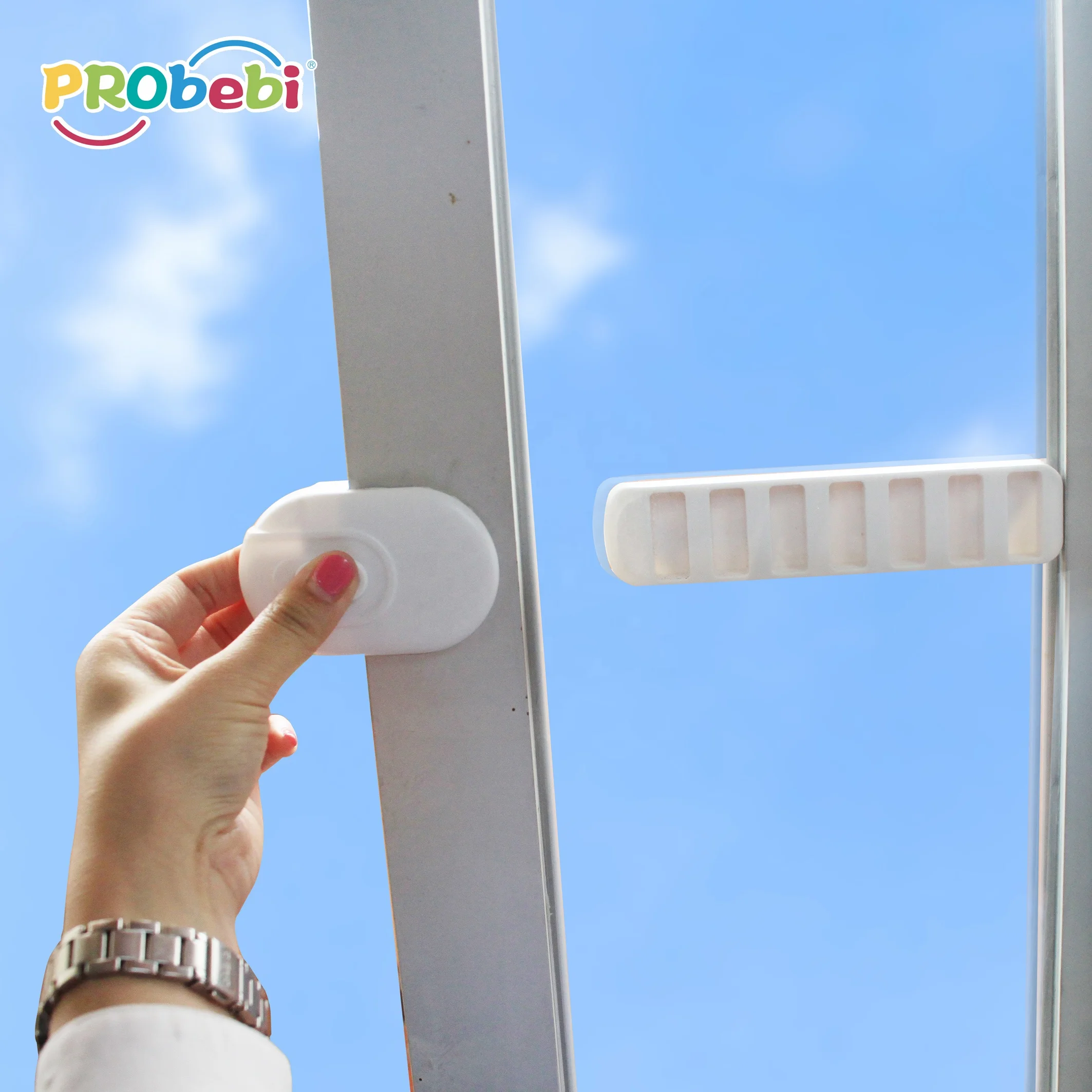 Baby home safety window plastic security lock with strong adhesive