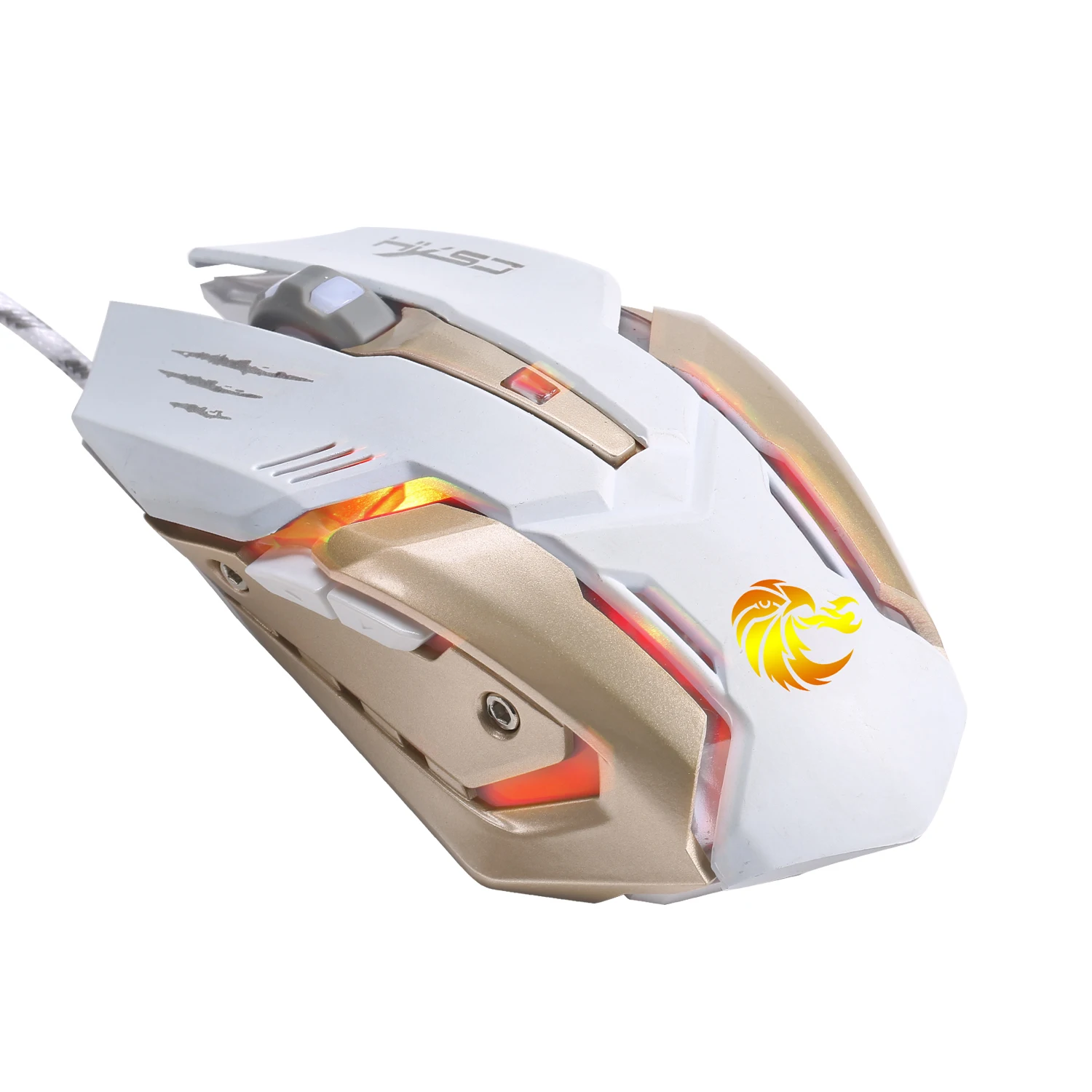 S100 gaming mouse with 7 bright colors LED backlit and ergonomics design for comfortable touch, long-term use without fatigue