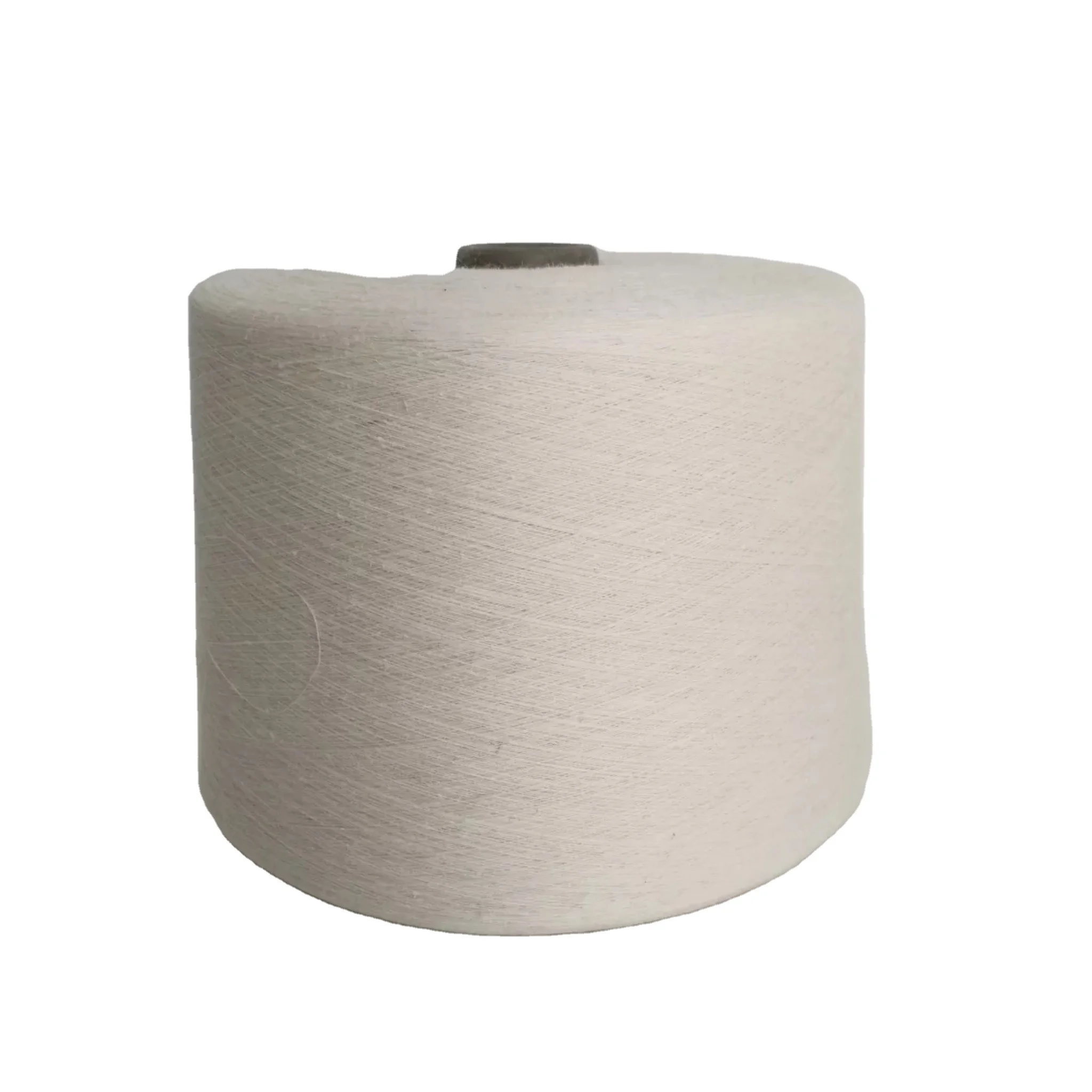 Ne21/1 55%hemp 45%recycle polyester  blended yarn hemp ring spun yarn for knitting