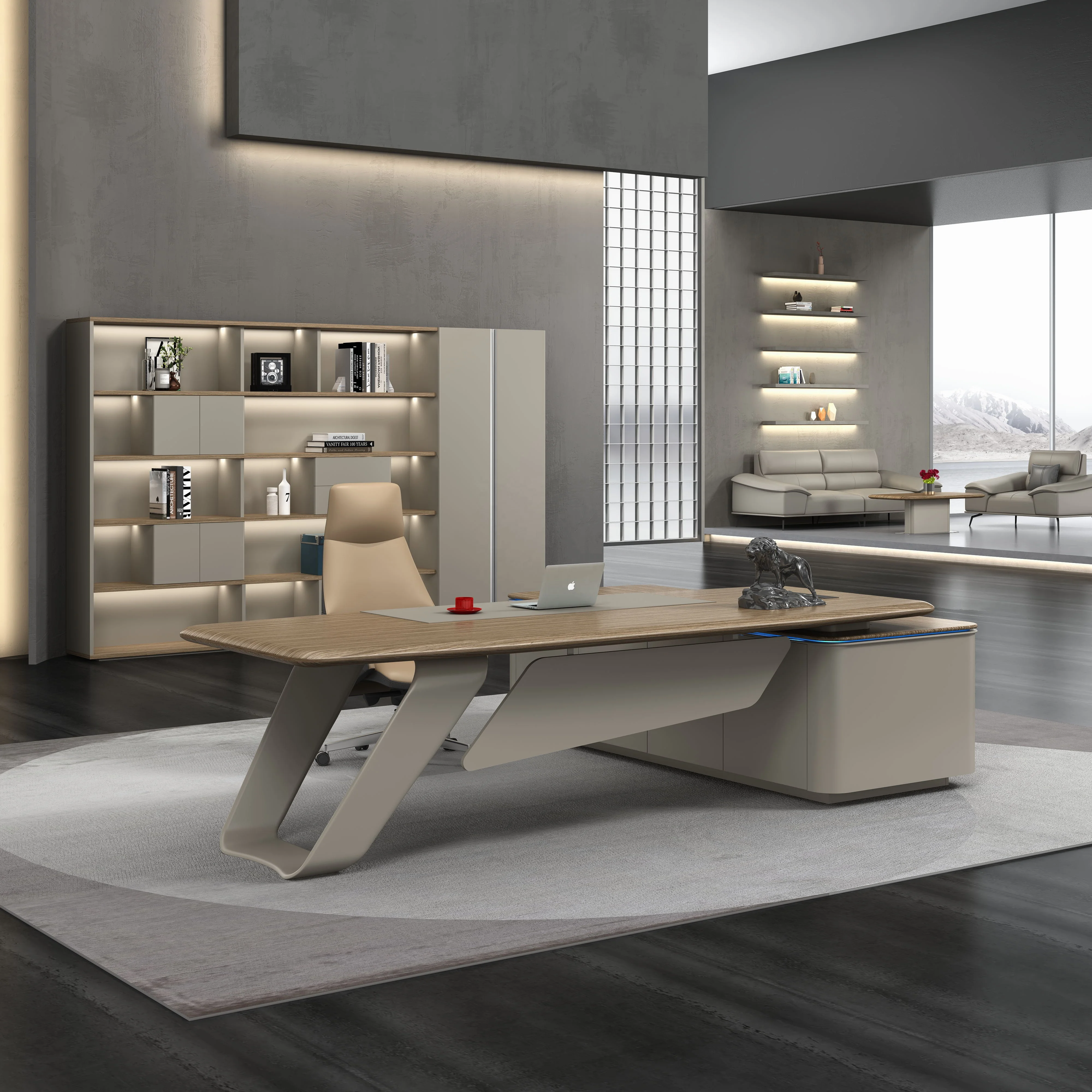 New Modern Office Furniture Computer Desks CEO Executive Workstation Desk Wooden Office Table