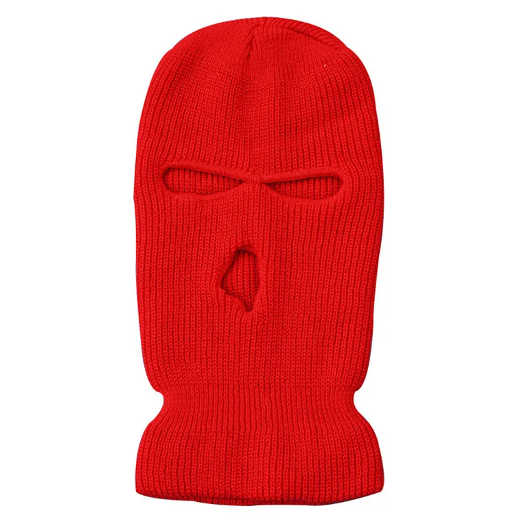 Adult Full Face Skimask Knit Neon Balaclava Custom Face Ski Mask Beanie Three Hole Winter Hats