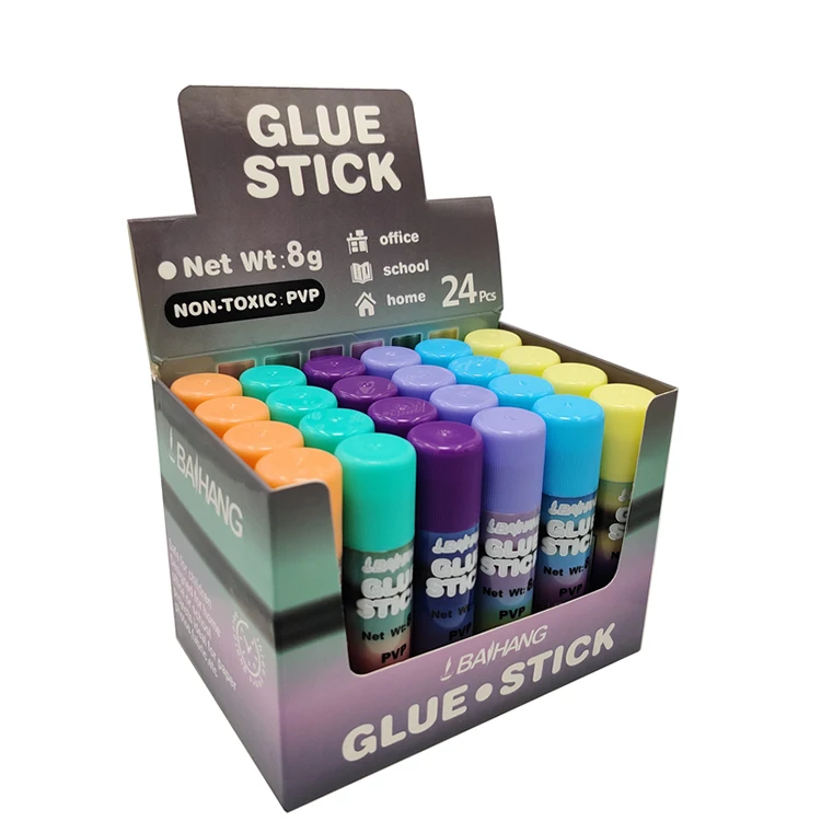 Hot bulk sales manufacturer custom print utiles escolares non-toxic glue white glue stick goma en barra pvp School Glue