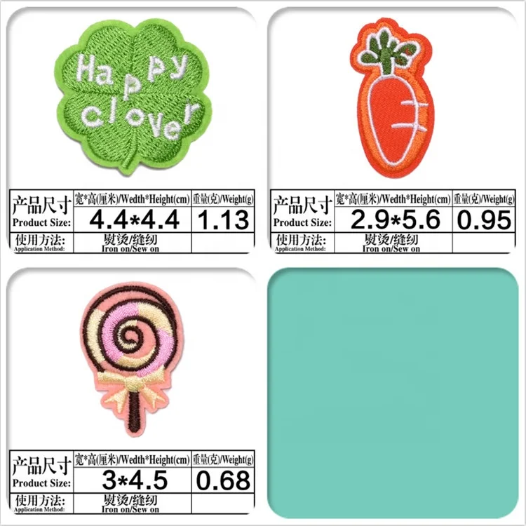 Fashion style lovely embroidered iron on flower plant patches for kid clothing decoration