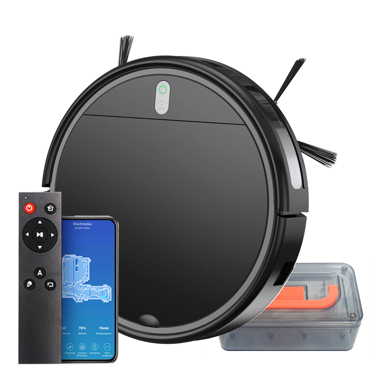 Wet Dry 3 In 1 Sweeping Vacuuming Mopping Intelligent Water Tank WiFi APP Control Robot Vacuum Cleaner For House Cleaning