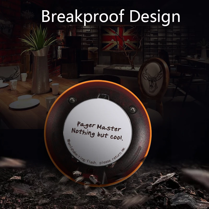 Free Logo Printing Wireless Customer Paging Calling Food Court Truck Restaurant Buzzer Pager System with Touch Keypad