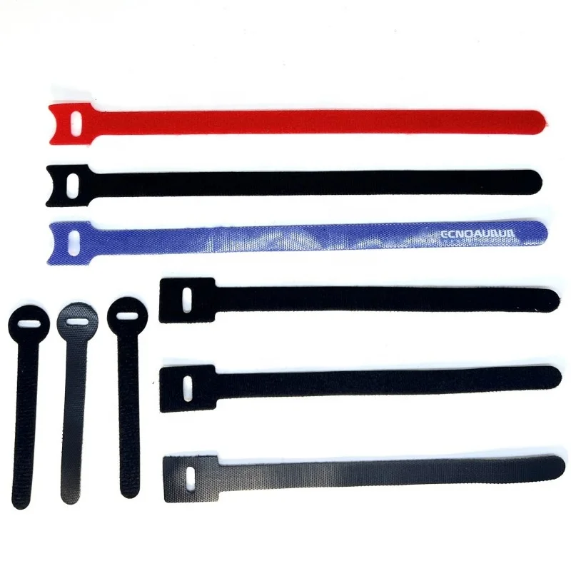 Cable Wire Management Tape Fastener Adjustable Reusable Double Side Back to Back Hook and Loop Cable Ties