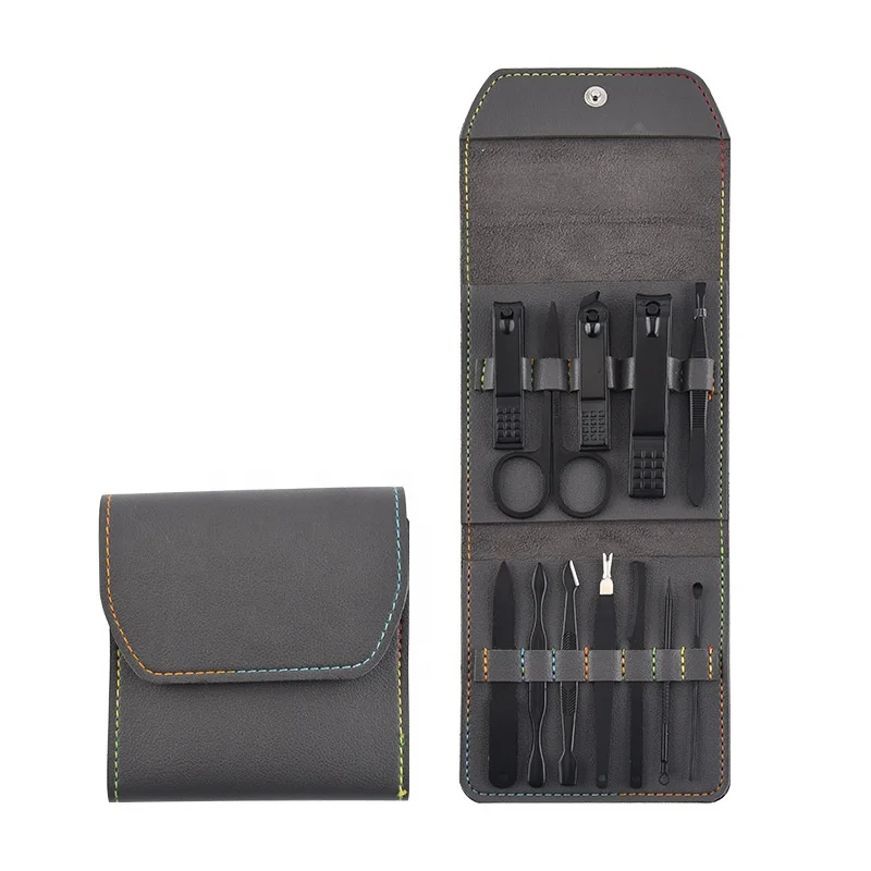 Melason Wholesale Professional Manicure Accessories and Pedicure Tool Stainless Steel Nail File Pedicure Scissors Kit Set