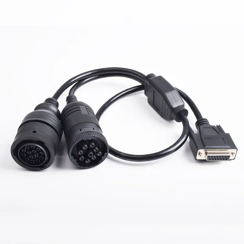 DB15 to 9PIN Male and Female Truck diagnostic cable Cable