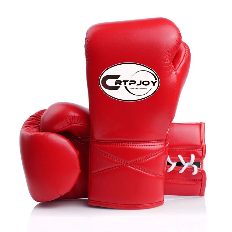 Wholesale High Quality Custom Color Boxing Gloves Adult Professional Laced Leather Custom Logo Boxing Gloves