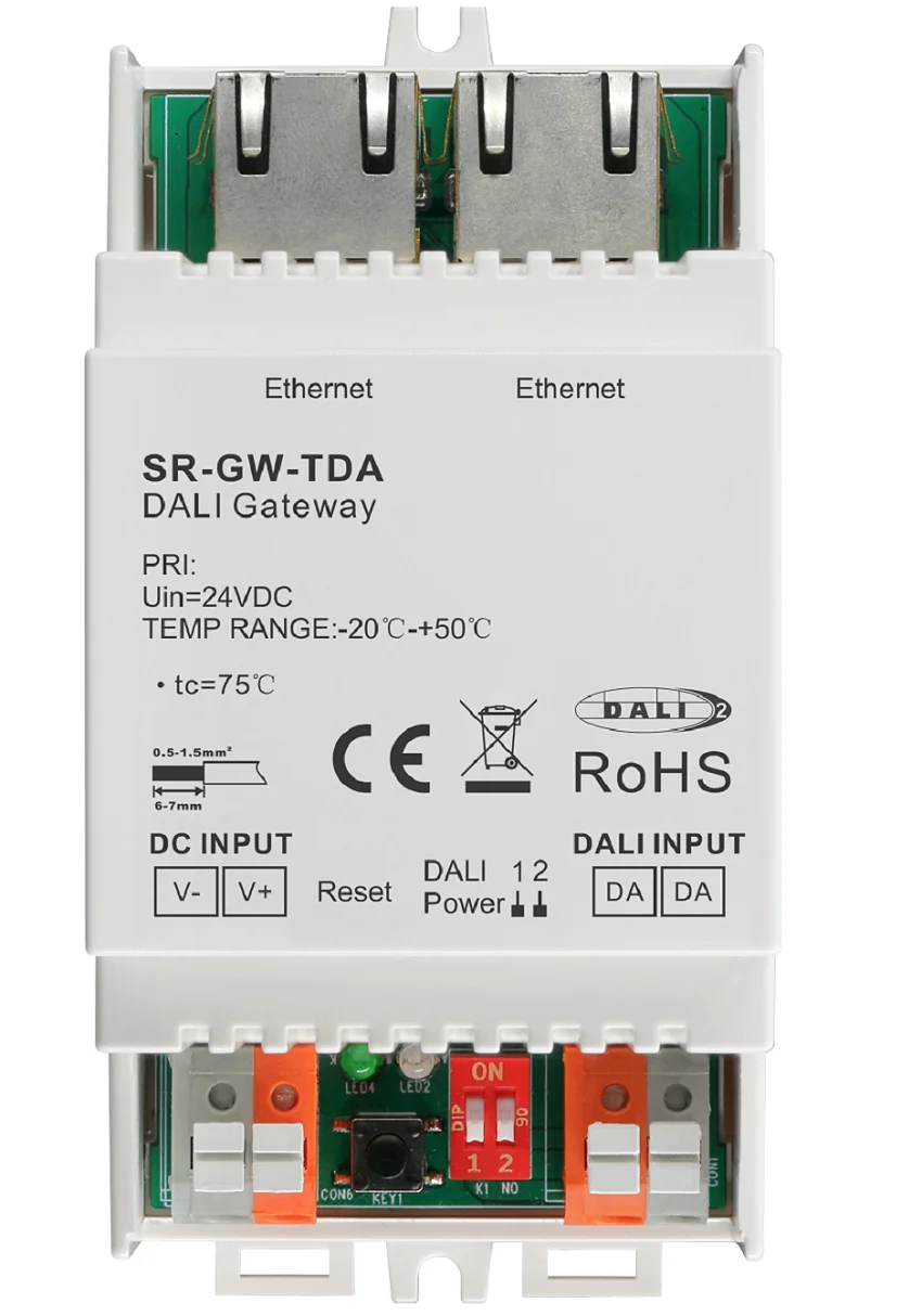 DIN-рейка Ethernet (IP) DALI IoT шлюз