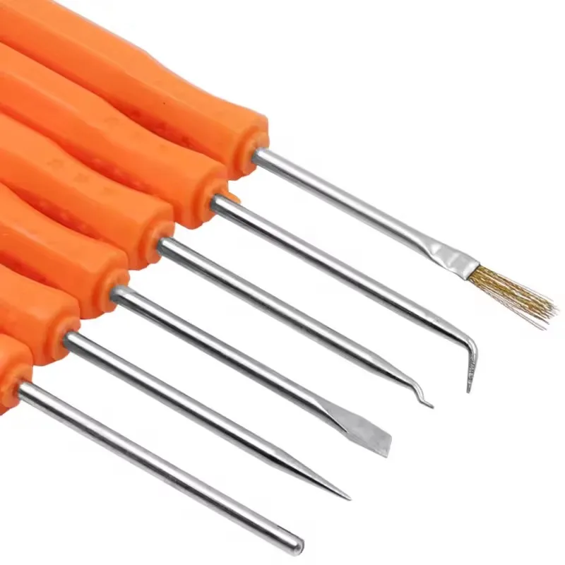 6Pcs Set Desoldering Hand Tool Aid Tool Kit Soldering Aid Assistance PCB Cleaning Kit Repair Tool Electronic Heat Assistance Set