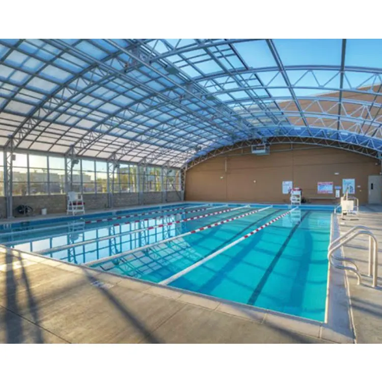 SAFS High standard, easy to install, prefabricated, modern steel structures, pool roof structure.