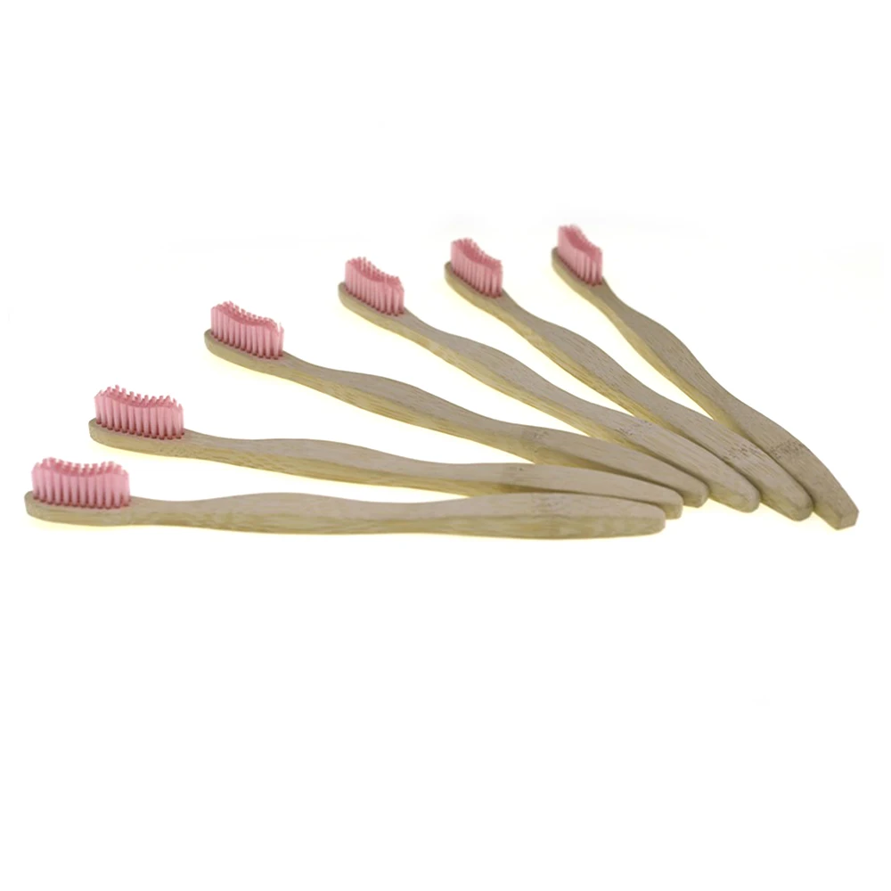 Eco friendly colorful bamboo toothbrush with environmental protection water paint