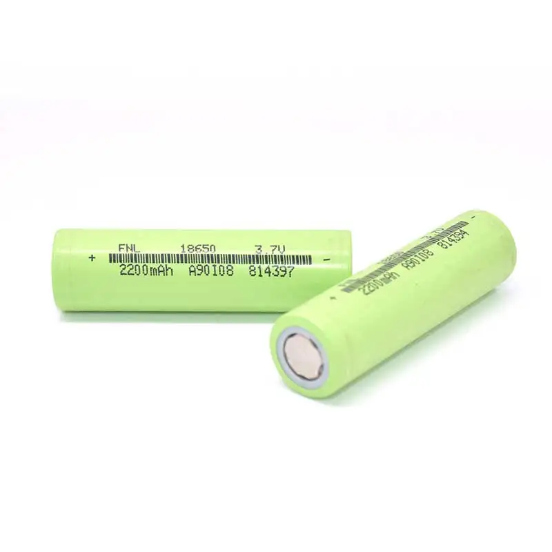 
18650 cylindrical lithium-ion cell 2200mah 3.7v bluetooth speaker battery standard voltage 3.7v flat-head green lithium battery 