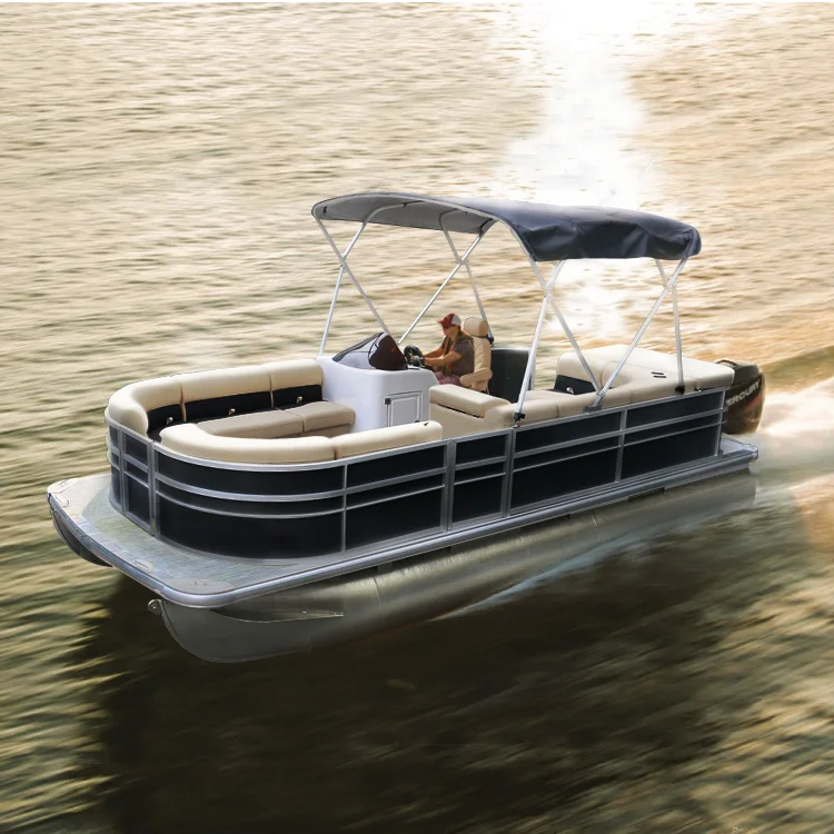 2025 New Kinlife Luxury River Passenger Boats Aluminum Pontoon Boat for
