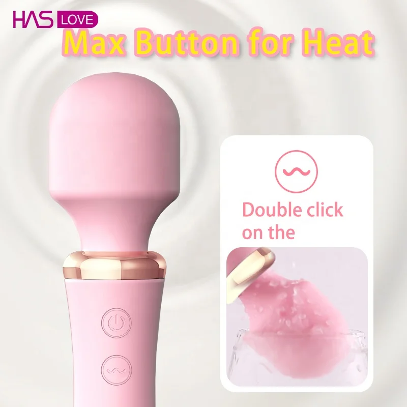Haslove хит продаж Венера палочка с подогревом Двойные головки дилдо вибратор 20 режимов взрослый для женщин секс-игрушки