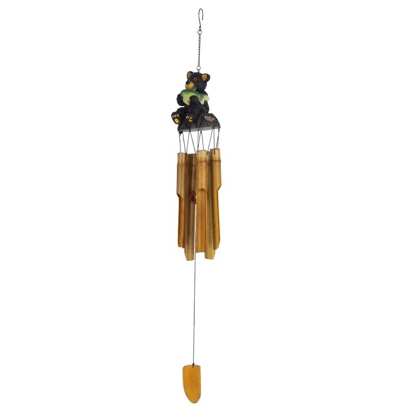 new style outdoor garden Bear decoration resin wind chimes garden ornaments