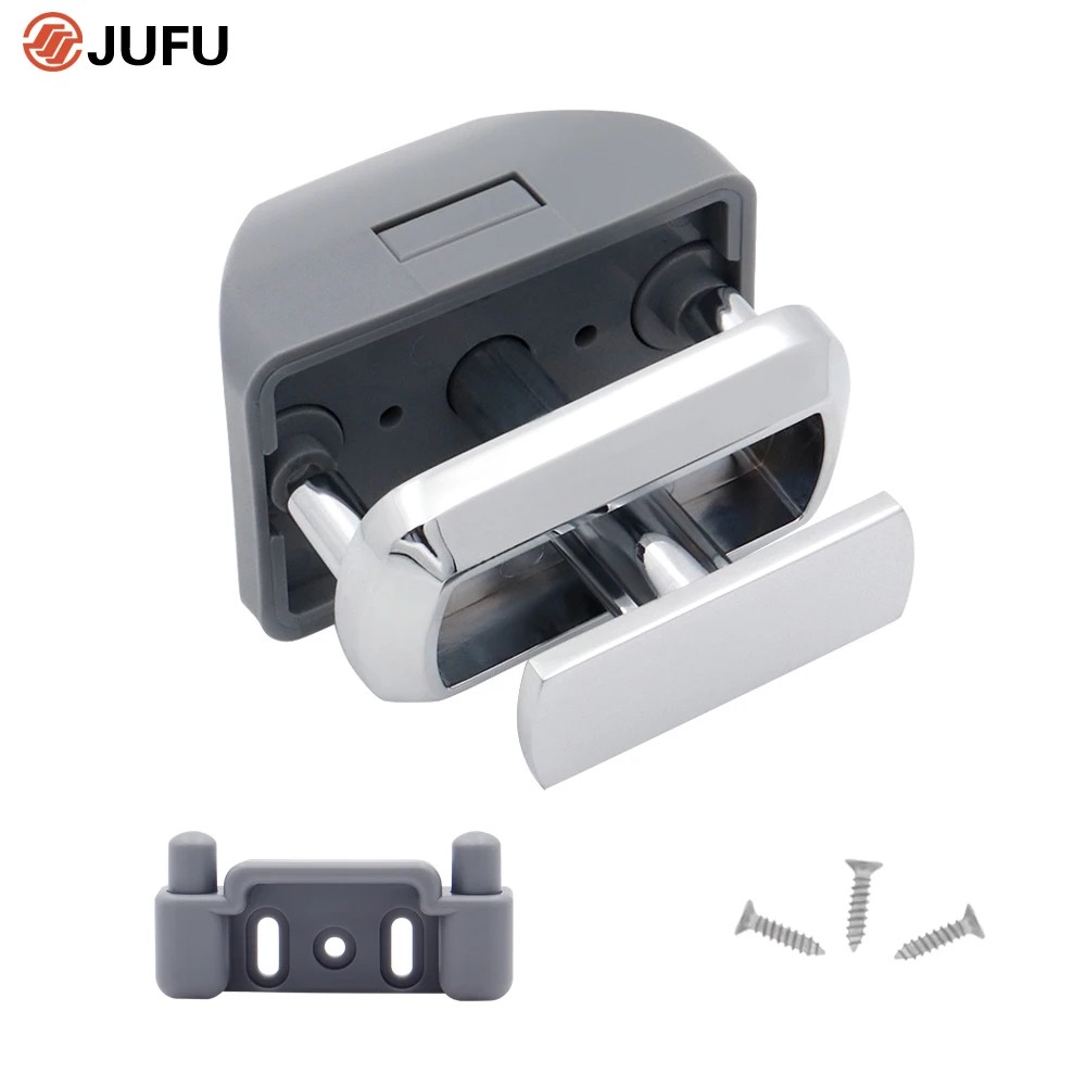 New Arrive Rectangle button Handle Push lock metal cabinet lock handle for rv caravan motorhome